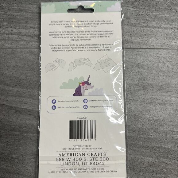 Shimelle Mermaids Believe Clear Acrylic Stamp Set Head in the Clouds, 10 Pc Set - Picture 2 of 2